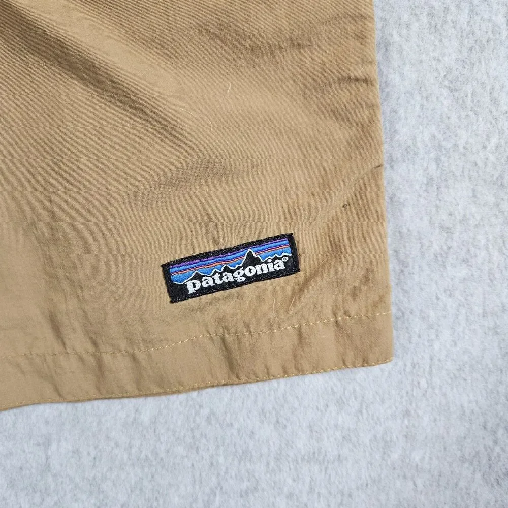 Patagonia Shorts Mens 34 Brown Beige Board Swim Trunks Beach Drawstring